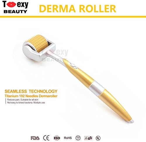 0.75 mm Derma Roller Skin Massager Titanium Micro Needles 192-Pin For Face &amp; Body Beauty.
