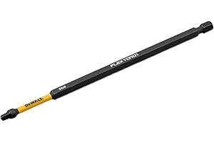 DEWALT FLEXTORQ Square #2 Bit, Robertson 1/4 x 6in for Impact Drivers & Drills, Hex Shank (DWAF6SQ2IR)