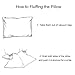 downluxe Set of 2 Hypoallergenic Down Alternative bed pillows - Hotel Collection Plush Pillow Firm Density,King Size 20x36
