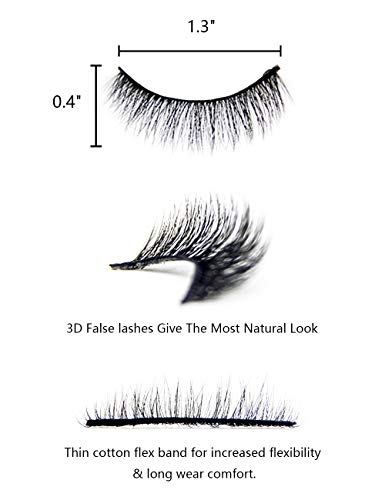 10 Pcs False eyelashes - Faux Mink Fake Eyelashes with Soft & Flattering lash Alpiriral 3D False lashes Give The Most Natural Look
