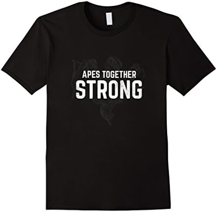 Mens Apes Together Strong War Graphic T-Shirt Small Black