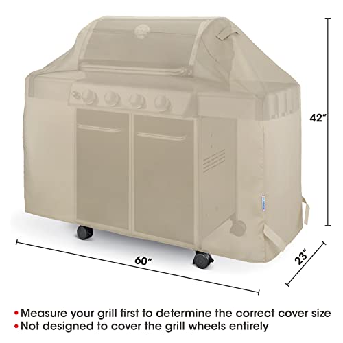 SunPatio Gas Grill Cover 60 Inch, Heavy Duty Waterproof BBQ Cover