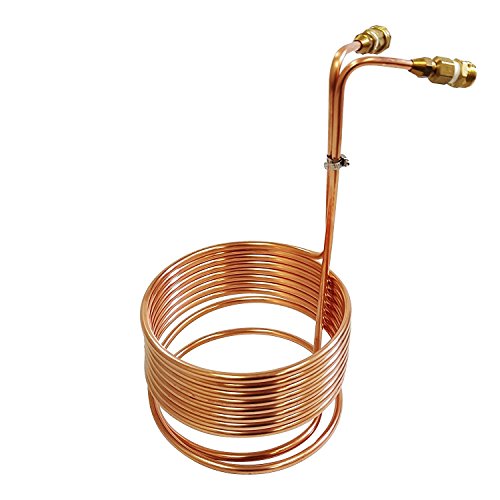 Copper Coil Immersion Chiller 25 Feet Length with Drain Line