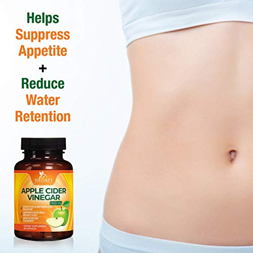 image for Nature's Nutrition 100% Natural Raw Apple Cider Vinegar Pills - Highes