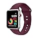 Straper Sport Band For Apple Watch,Soft Silicone Replacement Wristbands For Apple Watch Sport Series 3 Series 2 Series 1 NIKE+ Sports and Edition (Wine 42mm S/M)