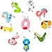 KLASSMIX Plush Toy 10 PC Set for Baby Boys & Girls, Organic Travel Bendy Toys for Carseat, Stroller, & Toddler’s Nursery Play Room, Numbers Stuffed Animals- Dog, Cow, Bunny, and More, Kids Accessories