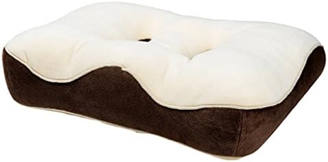 Dolity Home Car Office Memory Foam Seat Cushion Pillow Velvet Covered Chair Pillow Pad Tailbone Back Relief Supporter - Beige