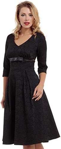 Jawbreaker Voodoo VixenVoodoo Vixen Retro 50's Rockabilly Jane Lace Overlay Stretch Flair Dress