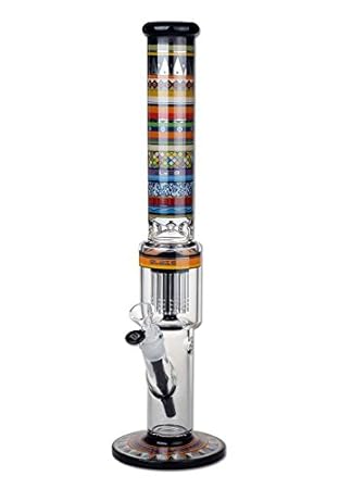 420QUEENZ 'Blaze' 'Totem' Icebong mit 10-Arm Perkolator Glas Bong Wasserpfeife Shisha 49 cm