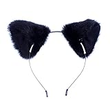 Cat Fox Long Fur Ears Headband Cosplay Party Costume Hair Clip for Women Girls