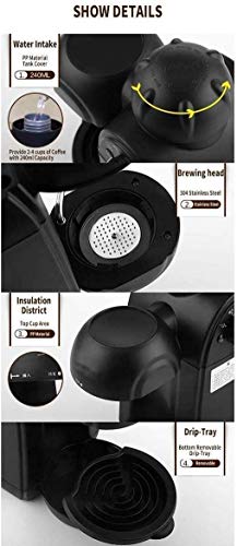 PXX Kaffeemaschine Kaffeemaschine, 5 Bar Druck Halbautomatische Dampf Typ Espresso Kaffeemaschine Überhitzung… – Bild 5