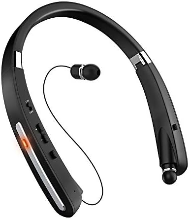 Bluetooth Headset, Bluetooth Headphones-EGRD 30 Hrs Playtime Wireless Neckband Design W/Foldable Retractable Headset Compatible Cellphones as iPhone Xs MAX/ 8/7 Plus Samsung Galaxy S9 Note 8
