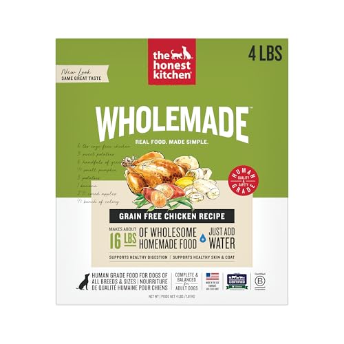 The Honest Kitchen Human Grade Wholemade™ Dehydrated Dog Food, Grain Free Chick…