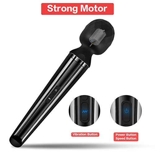 Cordless Wand Massager with 3 Powerful Speeds and 5 Vibration Modes for Neck Shoulder Back Body Massage, PALOQUETH Handheld Rechargeable Massager for Deep Tissue Massage Muscles Pain Relief - Thumbnail 3