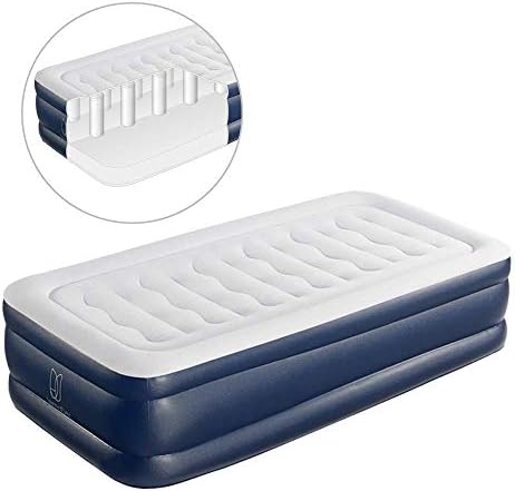 JantoDec Air Mattress Twin Size Inflatable Mattress PVC Inflatable Bed with Built in Pump Easy & Fast Inflation Comfortable & Skin Friendly Flocked Top Twin Air Mattress Ergonomic Design