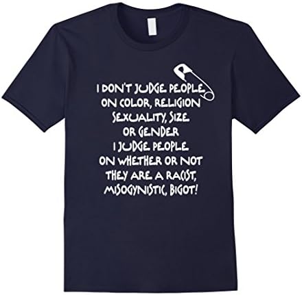 Men's Anti Racist Anti Trump Safe With Me Safety Pin T-Shirt Medium Navy