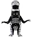 T-Rex Giant Skeleton Dinosaur Inflatable Costume Halloween Cosplay Blow up Outfit Fancy Dress with 1 Fan Blowers (Skeleton T-rex)