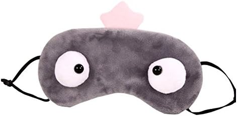 Cute Big Eye Sleeping Eye Mask &amp; Blindfold with Removeable Ice Bag Relieves Insomnia and Stress Grey