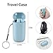 Vantic Collapsible and Reusable Silicone Straws, Portable Folding Drinking Straws, BPA Free with Travel Case & Cleaning Brush, Suitable for 20 or 30 oz Tumblers-Pink&Blue Case