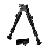 Ohuhu Tactical Rifle Bipod with Adjustable Handy Spring Return for Sniper Hunting, 6.5