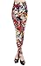 Amour Women's Lace Sheer Mesh Inset Stripes Ankle Length Footless Legging
