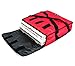 RUICHENXI Red Polyester Insulated Pizza/Food Delivery Bag 16? - 18? Professional Pizza Delivery Bag- Moisture Free- Holds Multi Pizza Boxes - Commercial Pizza Bag.