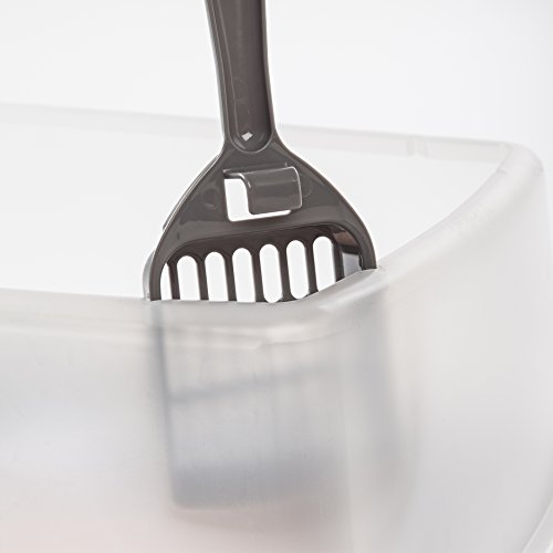 IRIS USA Open Top Cat Litter Box Kit with Shield and Scoop, Gray, Regular (301755) Pricepulse