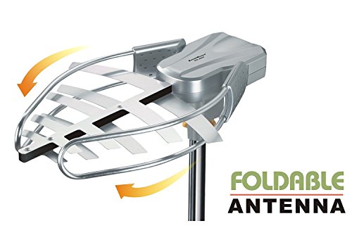 BoostWaves WA2802 HDTV Digital Outdoor Antenna Remote Controlled Rotation High Band Super Long Range