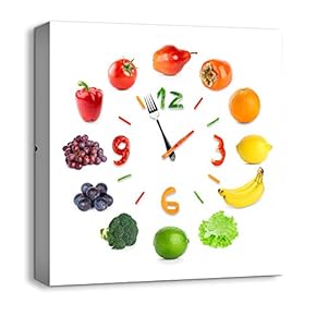 Canvas Wall Art Abstract Cute Clock...