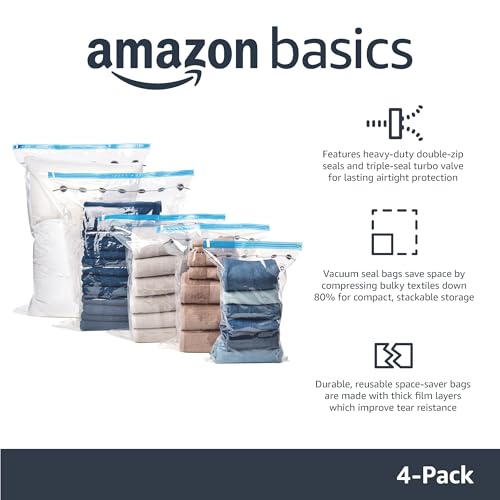 Amazon Basics Vacuum Storage Bags for Blankets, Vacuum Compression Space Saving Storage photo 11