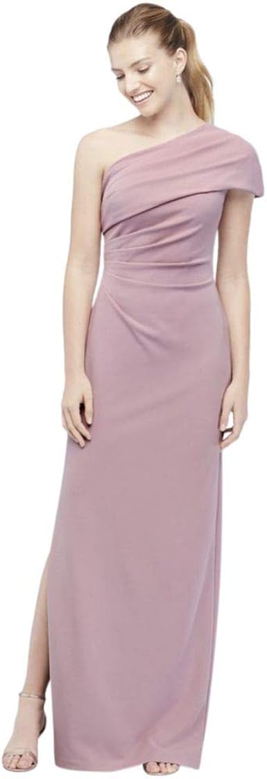 david's bridal slate blue dress