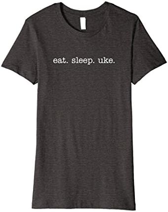 Womens Eat Sleep Uke Premium T-shirts for Ukulele Players Medium Dark Heather