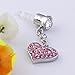 2pcs Dust Caps for Phone, Love Heart Shape Dangle Earphone Jack Accessories Dust Plug Lovely Decor for Iphone 6s 6 Ipad Samsung Galaxy s7 s6 note5 Other Cellphone 3.5mm Ear Jack