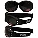 Global Vision Eliminator Black Frame Dirt Bike Padded Motorcycle Goggles Clear & Super Dark Lens
