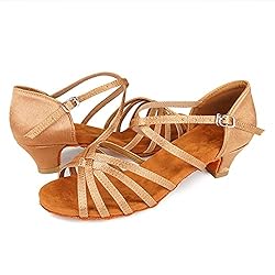 YKXLM Women's Latin Dance Shoes Satin Professional