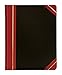 Adams Record Ledger, 7.63 x 9.63 Inches, Black Cover with Maroon Spine, 300 Pages (ARB79R300)