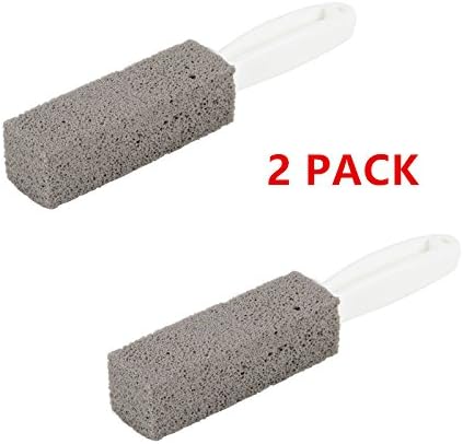 Luyomy Toilet Bowl Pumice Cleaning Stone with Handle - Fine Grit,Sturdy, High Density, 2 Piece