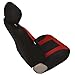 Monaco Canvas Seat Covers for Car SUV - Sporty Racing Style Stripes Black & Ruby Red