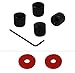 YMC 4 Pieces Heavy Metal Tone Volume Speed Control Dome Knobs for Electric Guitar or Bass, Pack of 4,-- Black