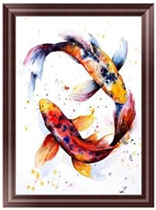Wrisky 5D Diamond Embroidery Carp Fish Painting Cross Stitch DIY Art Craft Home Decor