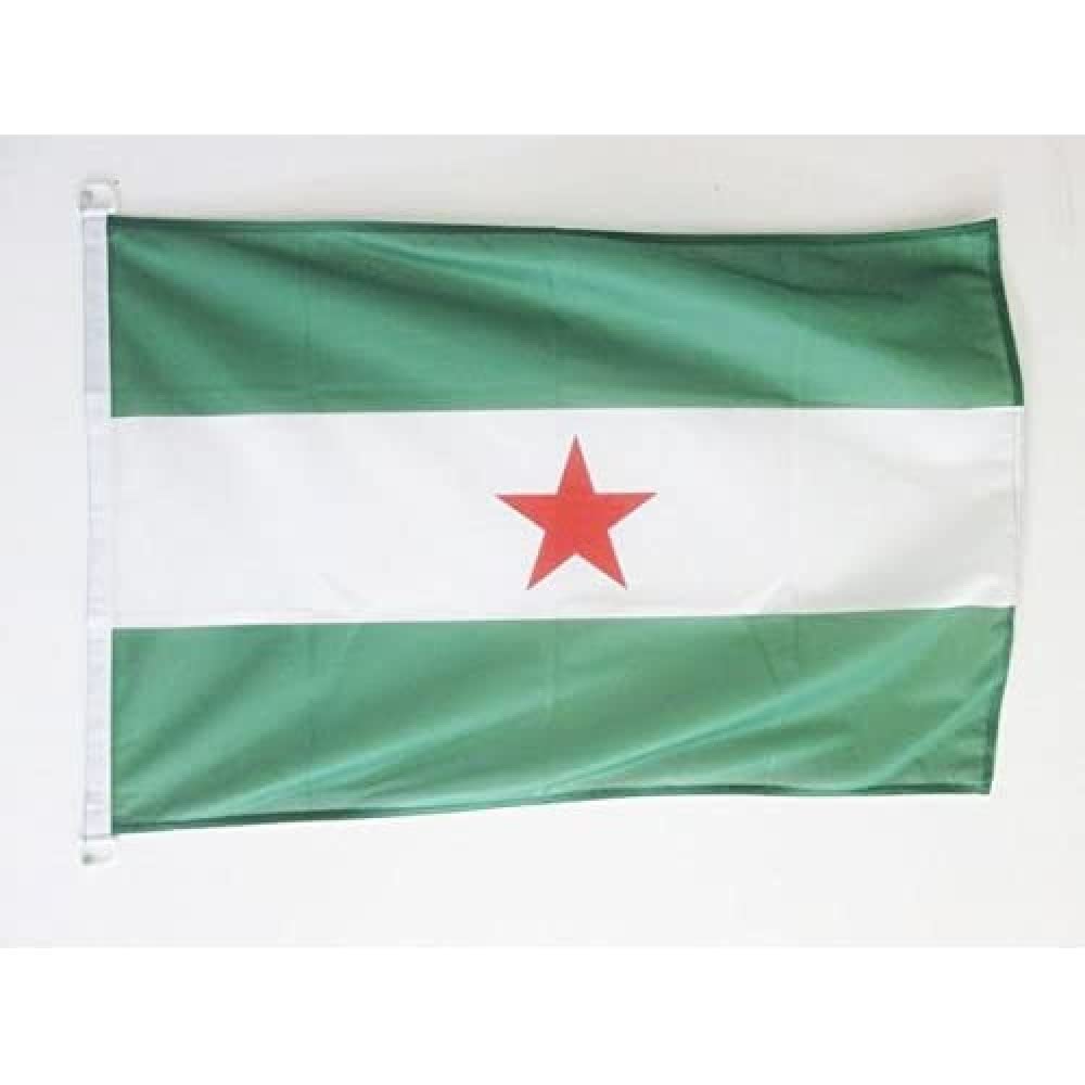 AZ FLAG - Andalusia Independentist Flag - 2x3 Ft - For Outdoor - Andalucia Arbonaida Banner Knitted Polyester with Two Plastic Rings - Fade Resistant - Vivid Colors - 2' x 3' Feet - 90x60 Cm