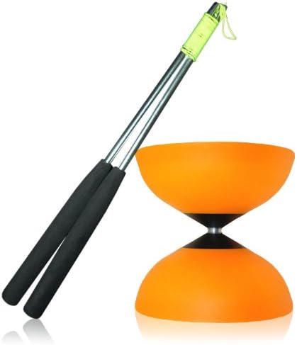 Diabolo Finesse G4 by Mr Babache + Aluminium Diabolos Sticks & Diablo String (Orange)
