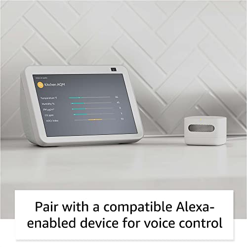 Amazon Smart Air Quality Monitor Know your air, Works with Alexa A Certified for Humans