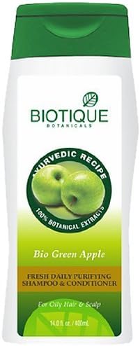 Amazon Com Biotique Green Apple Shampoo 400ml Home Kitchen