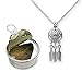 Pearlina Dream Catcher Cultured Pearl Oyster Necklace Set Silver-tone Cage w/Stainless Steel Chain 18