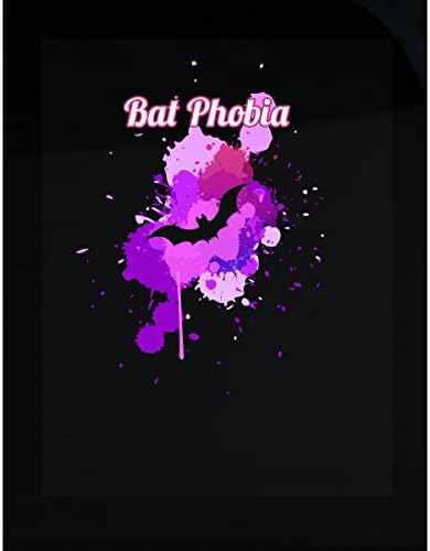 Bat Phobia Paint Splash Bright Colors Purple Touch - Sticker