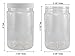 Pinnacle Mercantile Crystal Clear PET Plastic Jars with Screw on Lids 32 oz Set of 6 Wide Mouth
