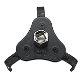 Neiko 03421A Two Way Auto-Adjustable Oil Filter Wrench | 3-Jaw Design | 3/8" Square Drive Socket | Includes 1/2" Adaptor