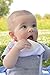 Tickles & Wiggles Organic Cotton Bandana Baby Bibs for Teething, Drool, Food - Shower Registry Gifts for Infants, BPA Free Silicone Teether, Adjustable Nickel-Free Snaps, Pacifier Tether (4 Pack Pink)