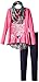 One Step Up Girls' Big 3 Pc Set Chiffon Trim Top Legging Scarf